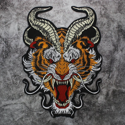 Dragon Motorcycle Backing Embroidered Patch Appliques Iron on Patches Badge Clothes Sewing