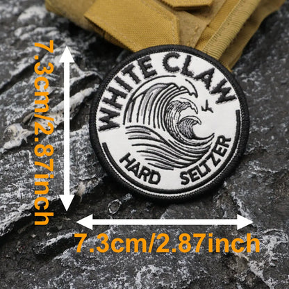 WHITE CLAW HEAR SELTZER Embroidered Patch w/ Iron-on / Sew Patches Applique