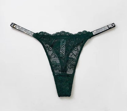 Sexy Girls Women Seamless Underwear Rhinestone G-String Thong Low Rise Briefs Panties