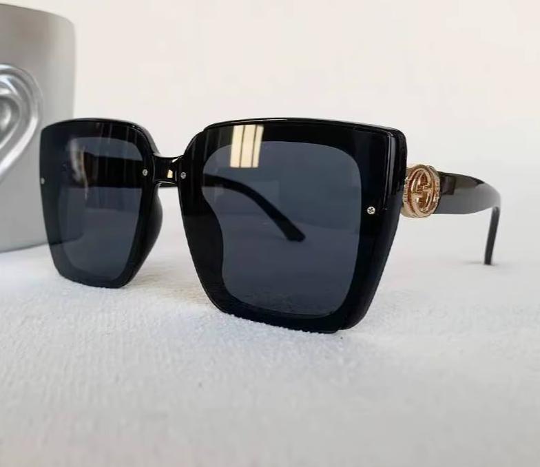 Men Women Glamour Designer Oversized Square Rimless Eyewear UV400 Sunglasses