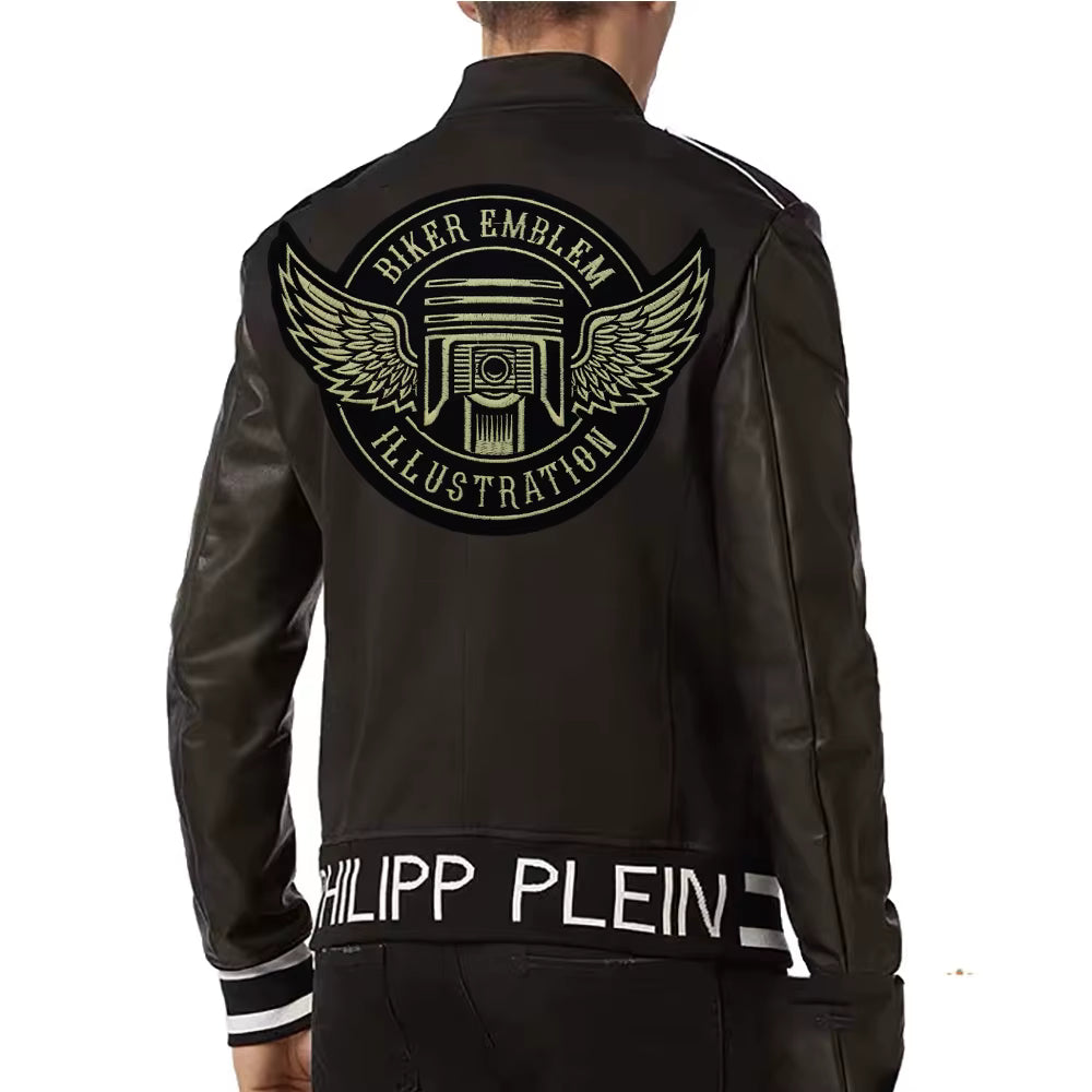 Large-Size Winged Skull Angel Biker Motorcycle Embroidered Patch Appliques Iron on Patches Badge Clothes Sewing