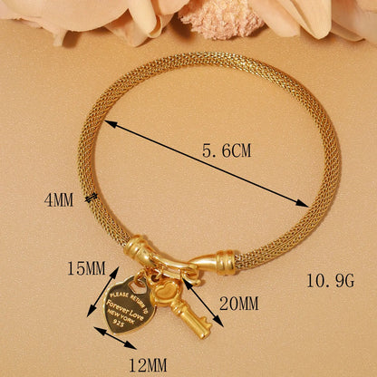 Stainless Steel 18K Gold Plated Bracelet Women's Fashion Jewelry Gift