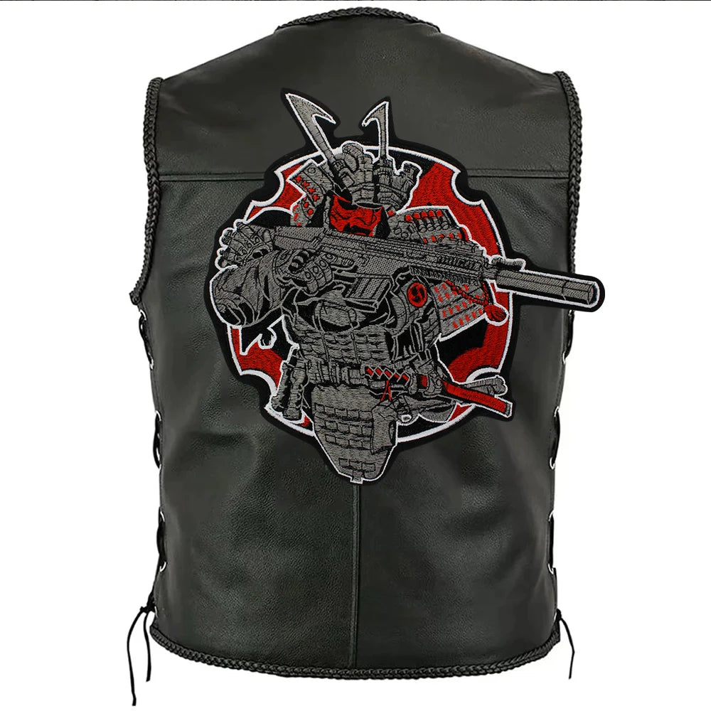 Military Arms Chapter Embroidery Samurai Sword Japanese Cultural Patch Appliques Iron on Patches Badge Clothes Sewing
