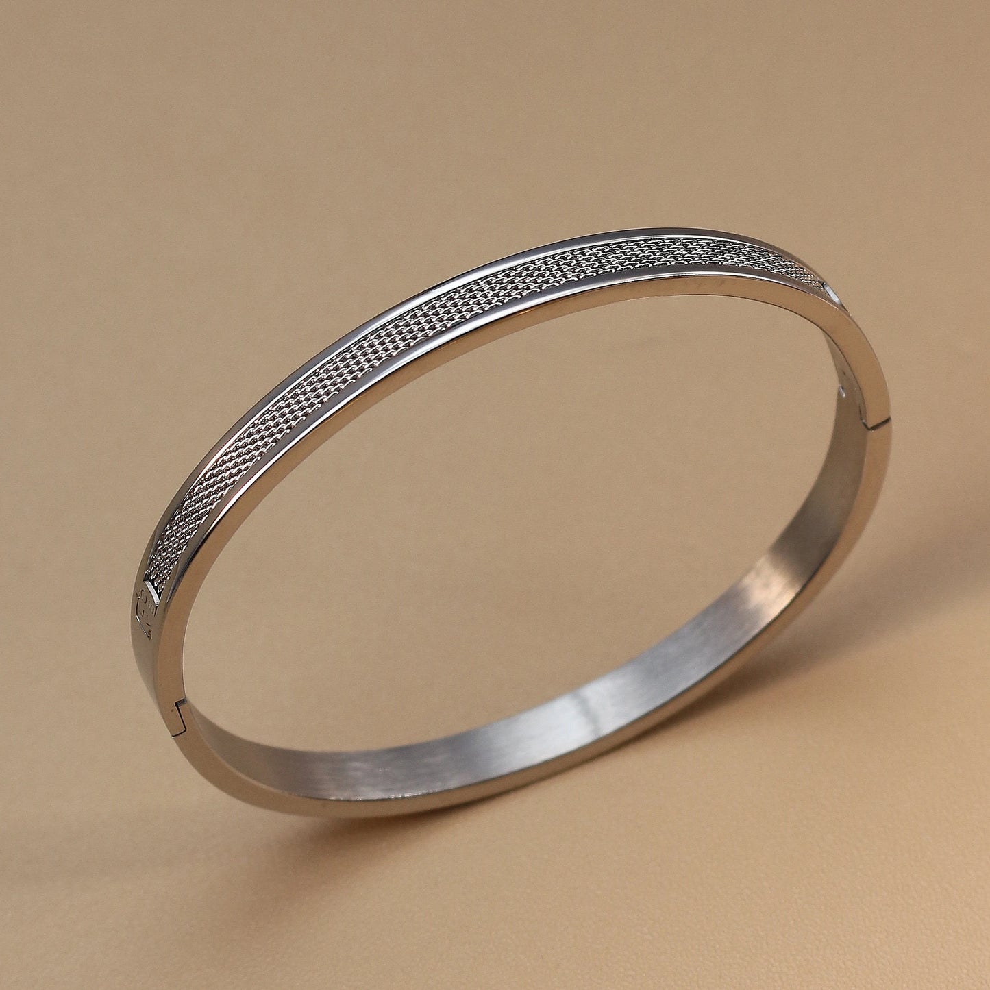 Women Punk 18k Gold Color Stainless Steel Statement Bracelet Bangle