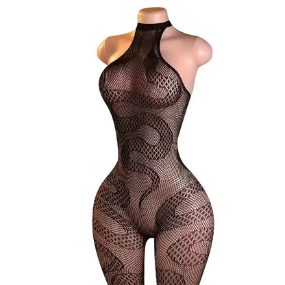 Sexy Open Crotch Bodystocking Mesh Body Stockings Erotic Underwear Crotchless Fishnet Lingerie