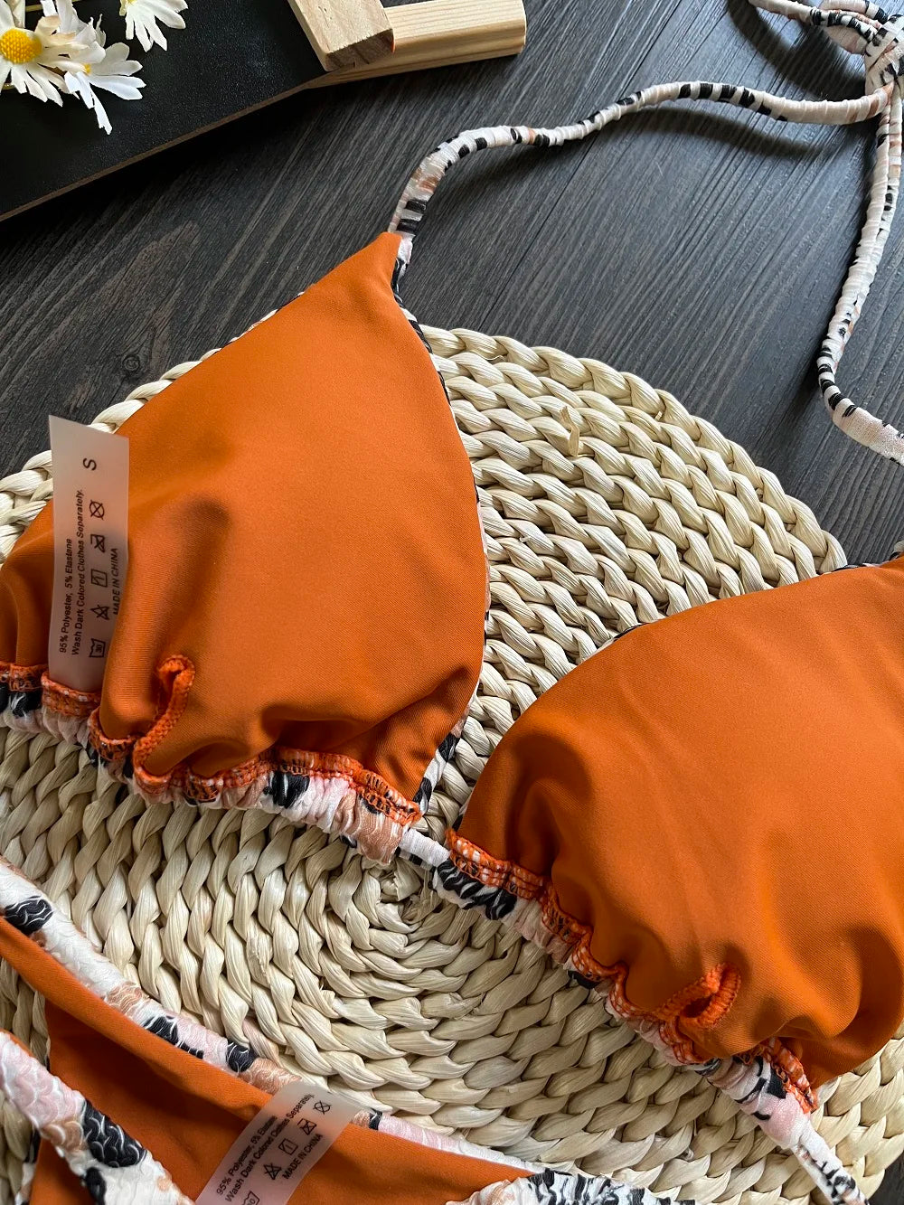 Sexy Leopard Thong Swimsuit Push Up Bikini 2-piece Swimwear Beachwear Bathing Suit