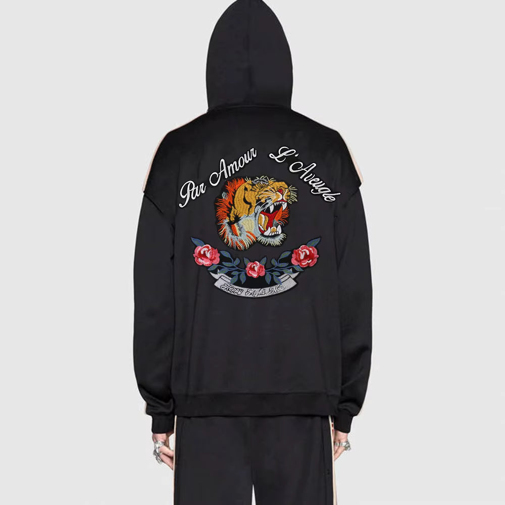 Embroidery letter Flower Tiger Head Patch Appliques Iron on Patches Badge Clothes Sewing