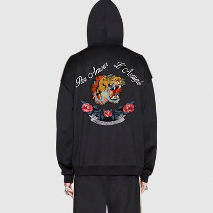 Embroidery letter Flower Tiger Head Patch Appliques Iron on Patches Badge Clothes Sewing