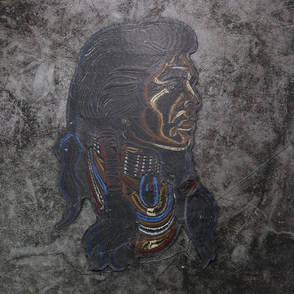 Punk Old Man Ride Skull Embroidery Patch Appliques Iron on Patches Badge Clothes Sewing