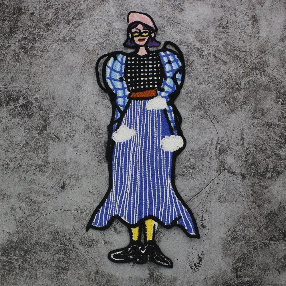 Cartoon Characters Embroidery Patches Girl Stickers sew on Clothing DIY Craft