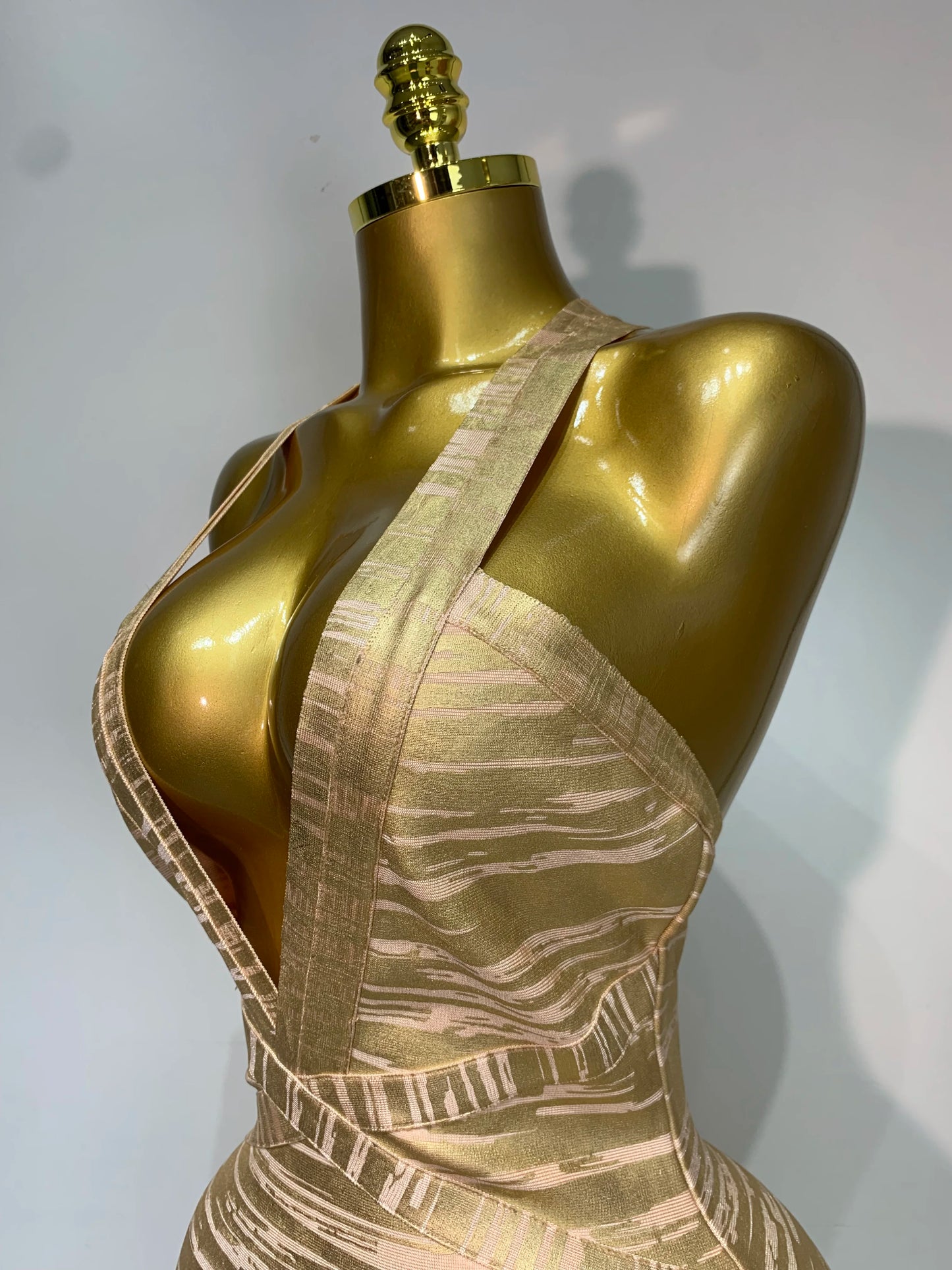 Sexy Deep V Neck Bandage Bodycon Mini Celebrity Elegant Evening Party Dress