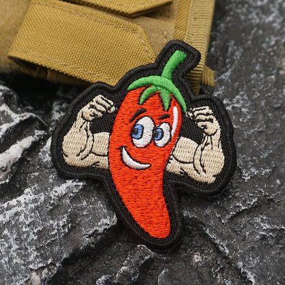 Funny Spicy Pepper Embroidered Patch Iron-On Sewing Clothes Patches Applique