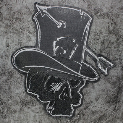 Poker Ace of Spades Embroidery Skull Iron Patch For Clothing Patches Punk Appliques sewing Sticker