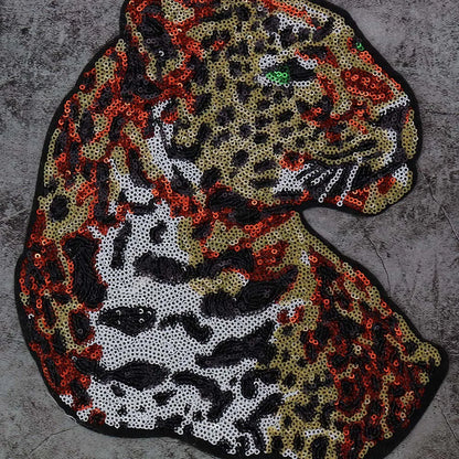 Embroidery Domineering Large Leopard patch Sew on Applique clothes DIY Craft