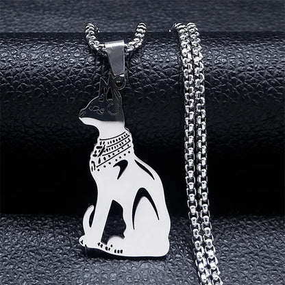 Key Of Life Egyptian Scarab Eye of Ra Horus Symbol Stainless Steel Gold Color Pendant Necklace