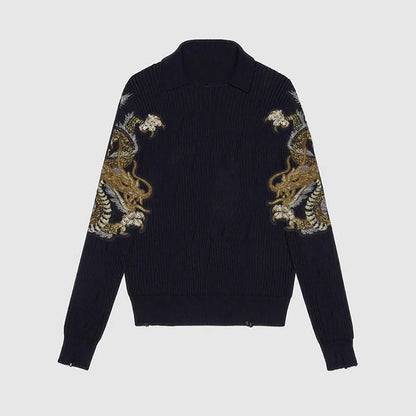 Embroidery Sequin Golden Dragon Patch Appliques Iron on Patches Badge Clothes Sewing