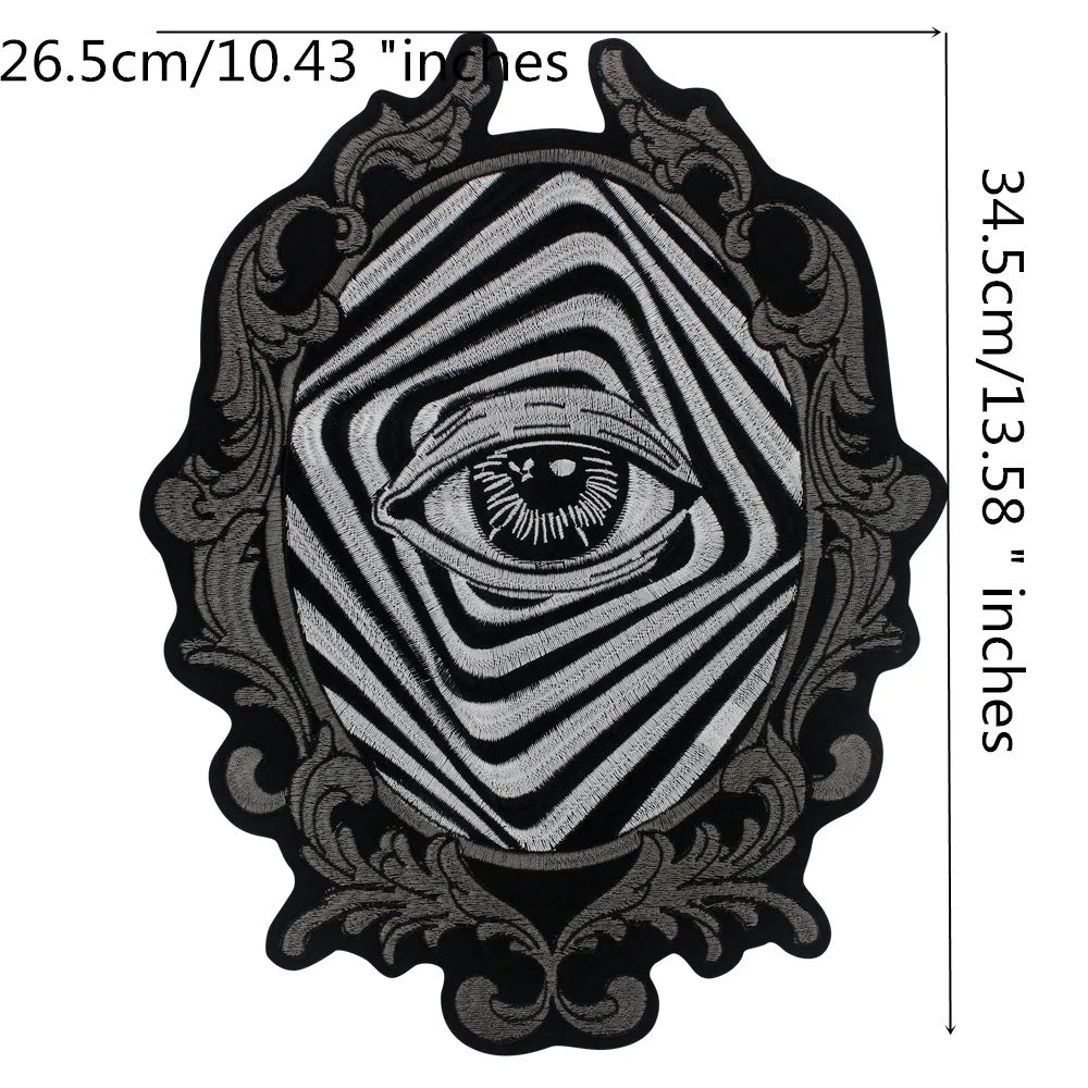 Embroidery Big heart bird Mirror Eyes patch Iron On Sew on for Clothes
