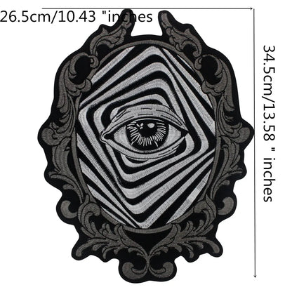 Embroidery Big heart bird Mirror Eyes patch Iron On Sew on for Clothes