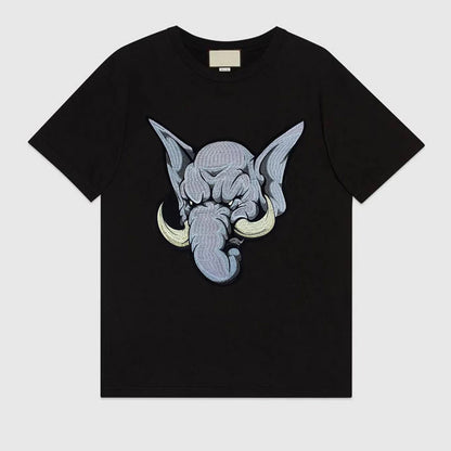 Rock Punk Animal Elephant Embroidery Patch Iron On Patches Clothes Embroidered Sticker DIY