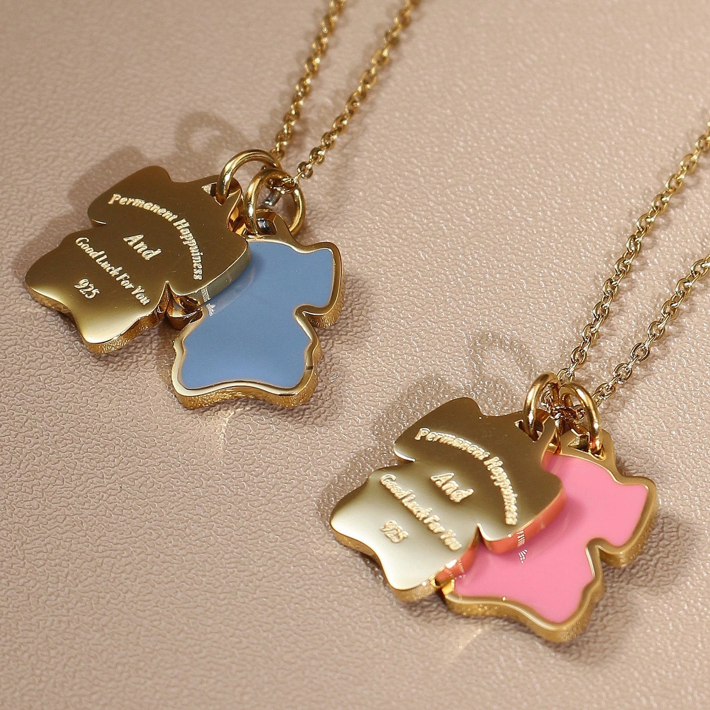 Elephant Stainless Steel Plated 18K Gold Women's Designer Pendant Necklace