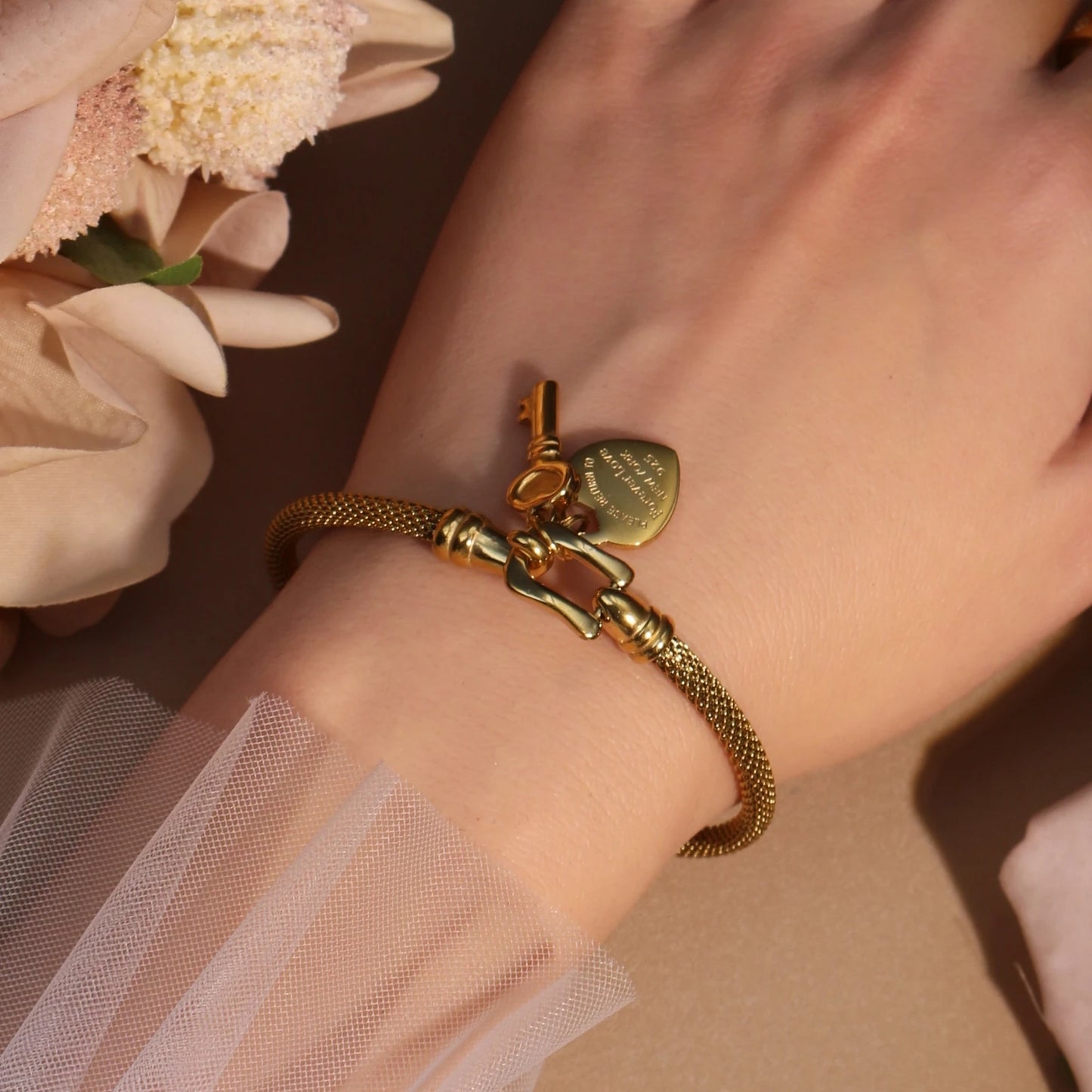 Stainless Steel 18K Gold Plated Bracelet Women's Fashion Jewelry Gift