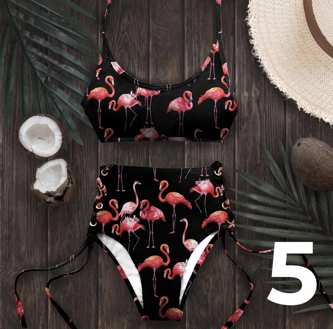 Women Swimsuit High Waist Bandage Sport Swimwear Bikini Push Up Beachwear Bathing Suit