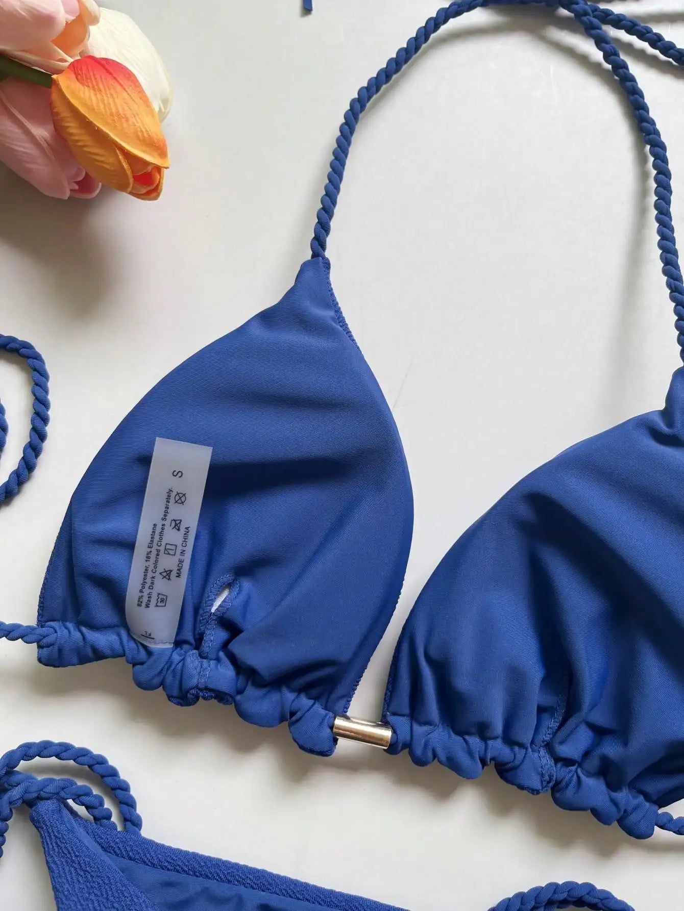Sexy solid color women's bikini swimsuit two-piece beach Swimwear bikini suit
