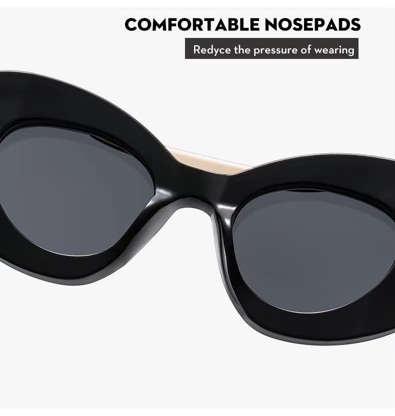 Men Women y2K Hip Hop Punk Oval Designer Square UV400 Glassess Sunglasses