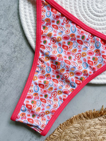 2pcs Diamond Rhinestone Print Bikini Swimsuit Swimwear Bikini Bathing Suit