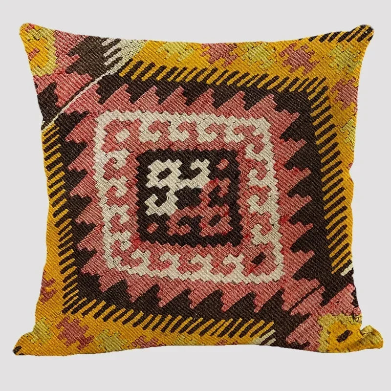 Luxury Plush Both Sides Print Bohemian Patterns Kilim Carpet Cushions Case Sofa Pillowcase Decor