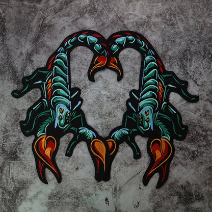 Scorpion Biker Patch Embroidered Patch Appliques Iron on Patches Badge Clothes Sewing