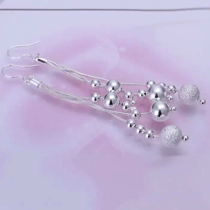 Noble Elegant Charm Pretty Fashion Women 925 Sterling Silver Wedding Party Jewelry Hook Earrings