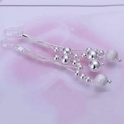 Noble Elegant Charm Pretty Fashion Women 925 Sterling Silver Wedding Party Jewelry Hook Earrings