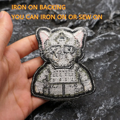 Tactical Dog Embroidered Patch Iron-On Sewing Clothes Patches Applique