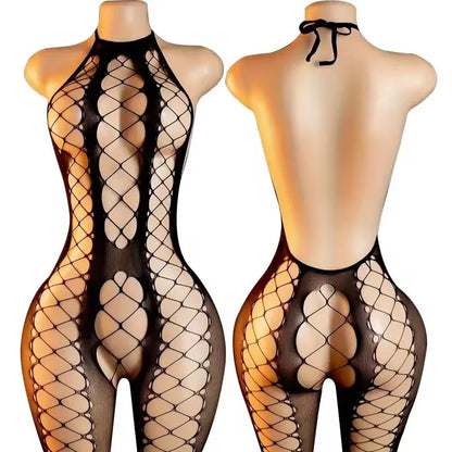Sexy Erotic Open Crotch Hollow Pantyhose Fishnet High Stocking Crotchless Bodystockings Lingerie