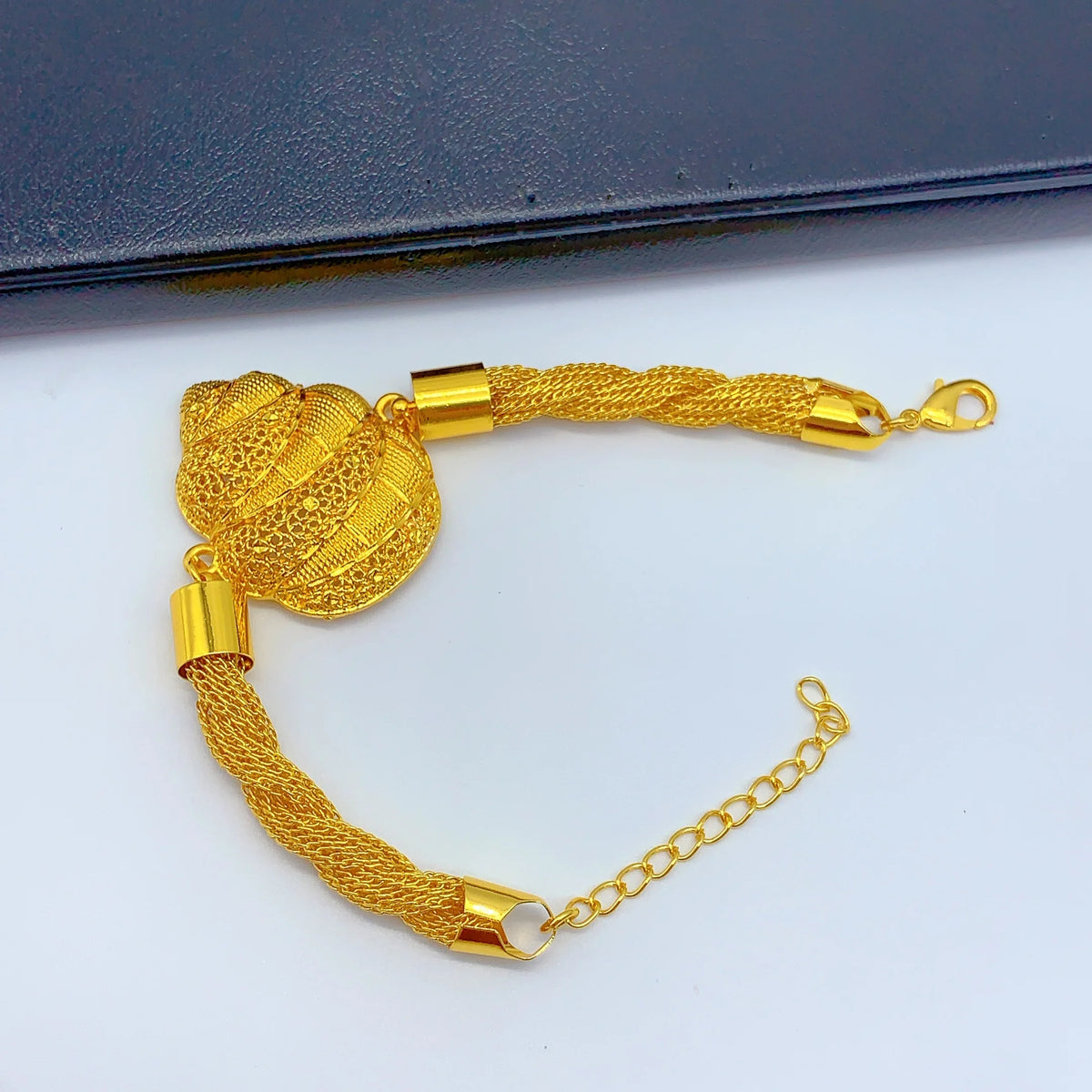 Dubai 24k Gold Color Women Ethiopian Indian Bridal Wedding Twisted Necklace Earrings Sets