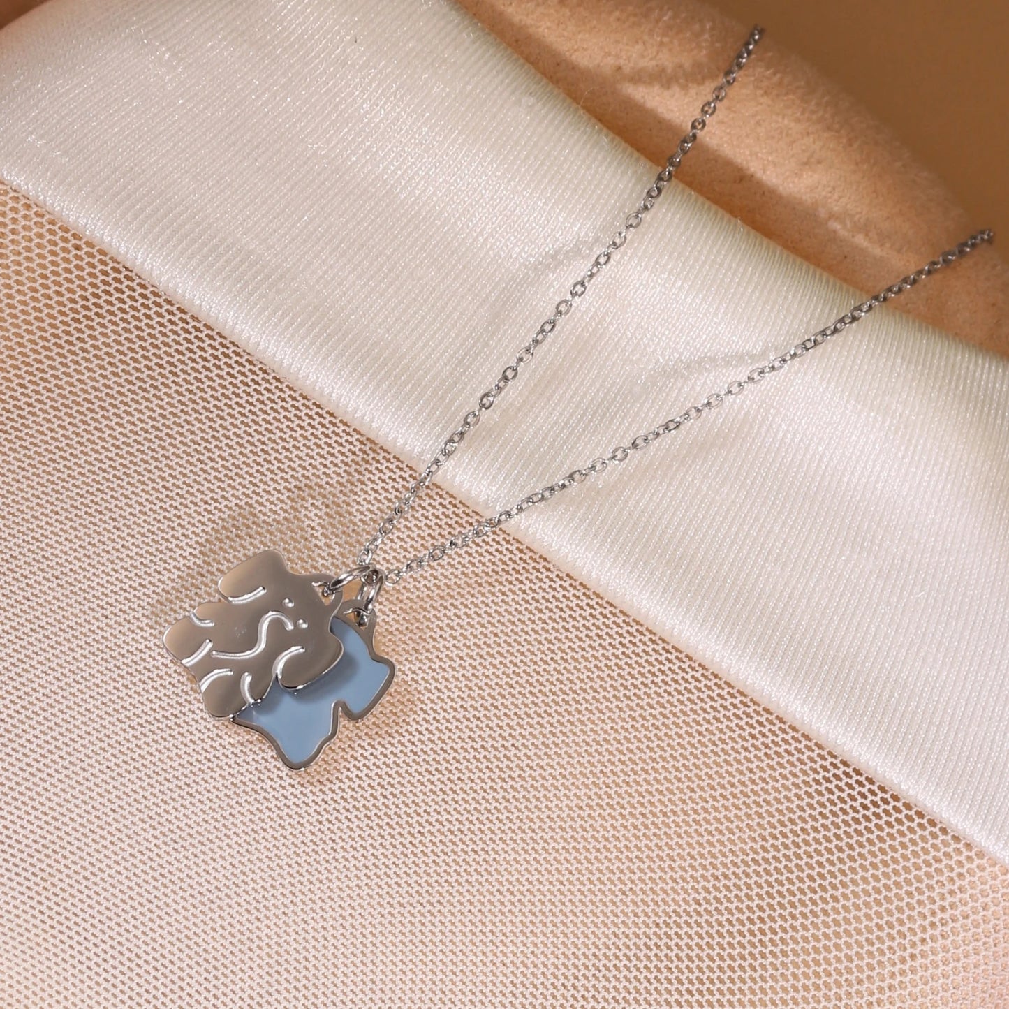 Women's Elephant Stainless Steel 18k Gold Plated Pendant Necklace