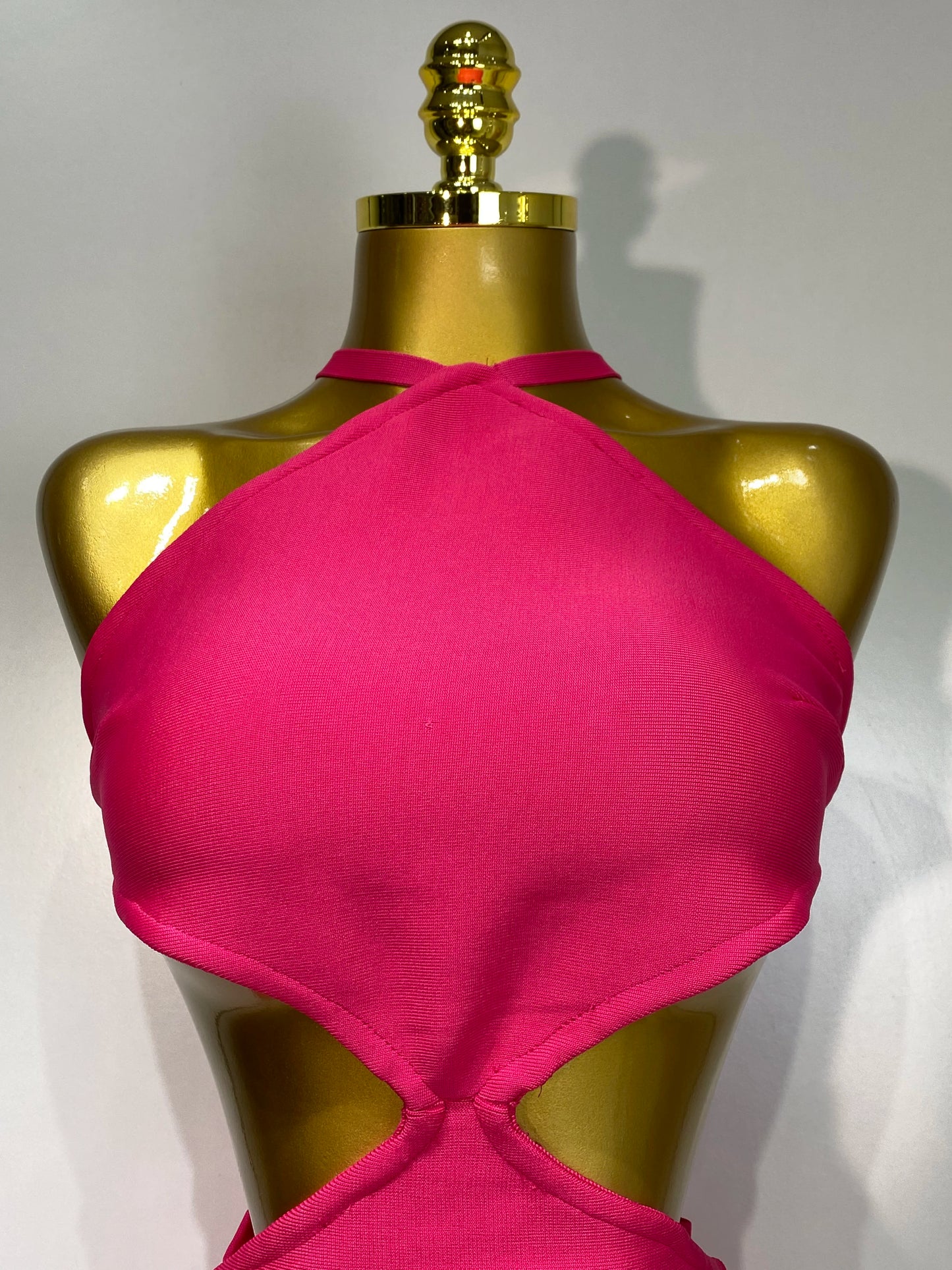 Sexy Backless Cut Out Bow Tie Bandage Celebrity Evening Party Birthday Dress