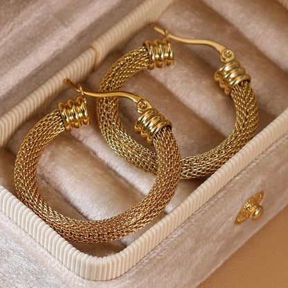 Fashionable 18K Gold-Plated Stainless Steel Women's Earrings Gifts