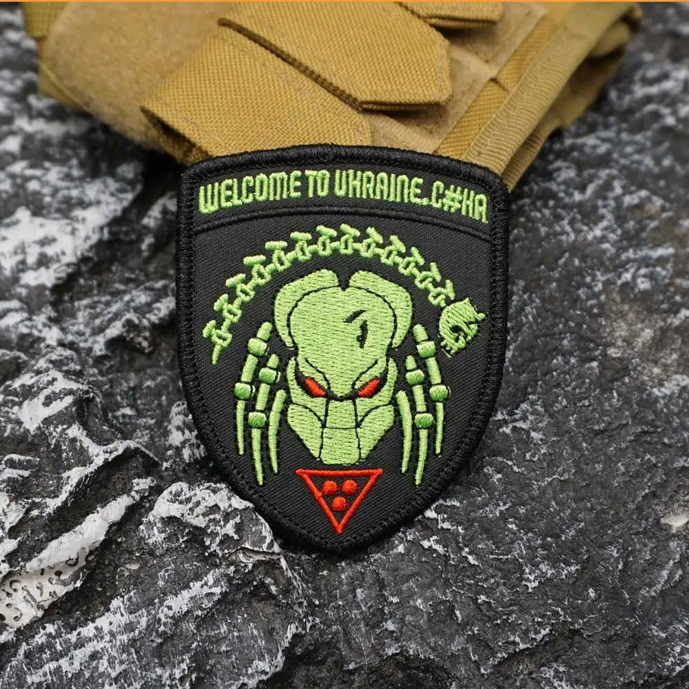 Welcome to Ukraine tactical military Embroidered Patch Iron-On Sewing Clothes Patches Applique