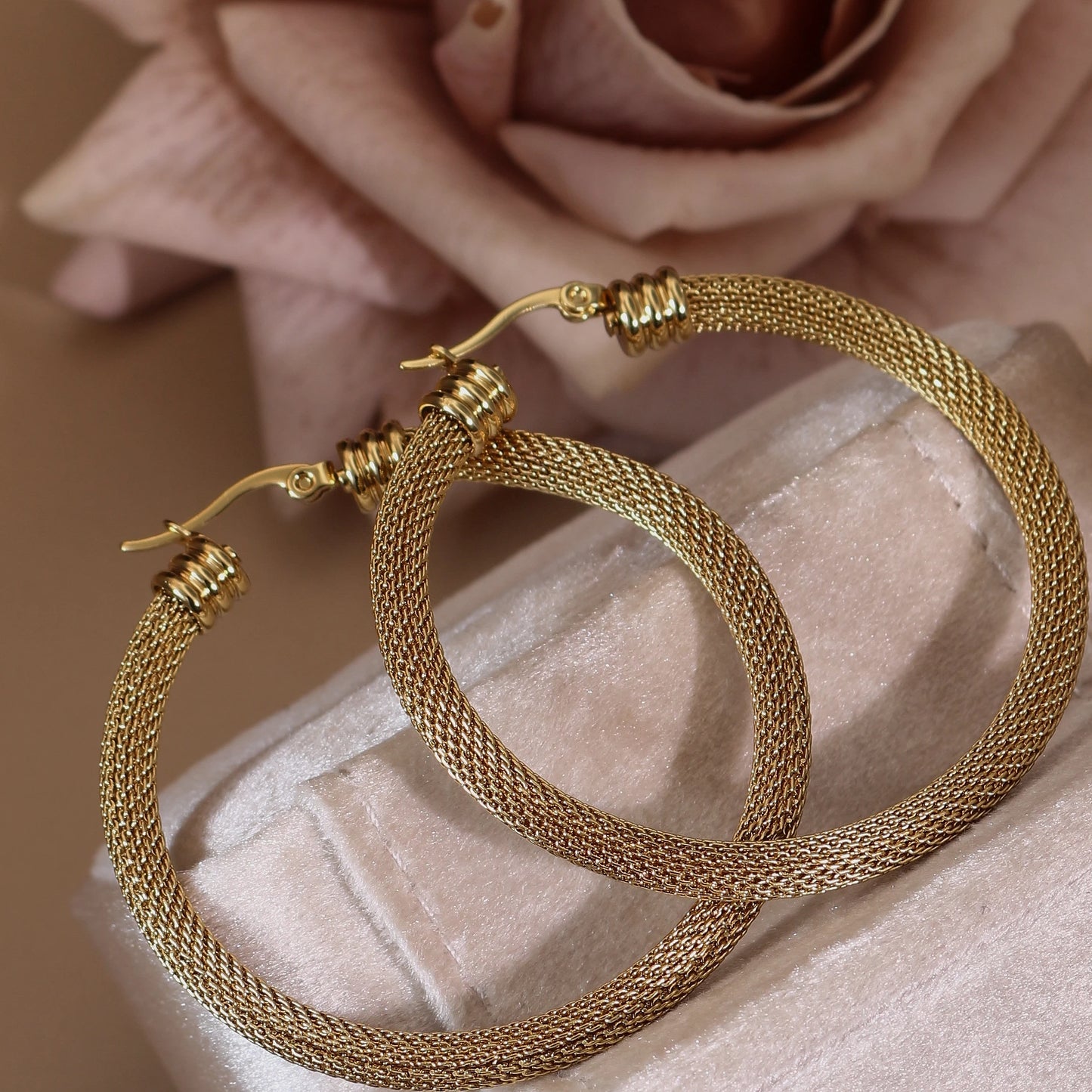 Fashionable 18K Gold-Plated Stainless Steel Women's Earrings Gifts