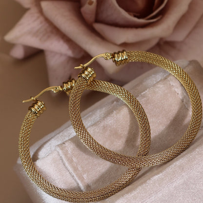 Fashionable 18K Gold-Plated Stainless Steel Women's Earrings Gifts