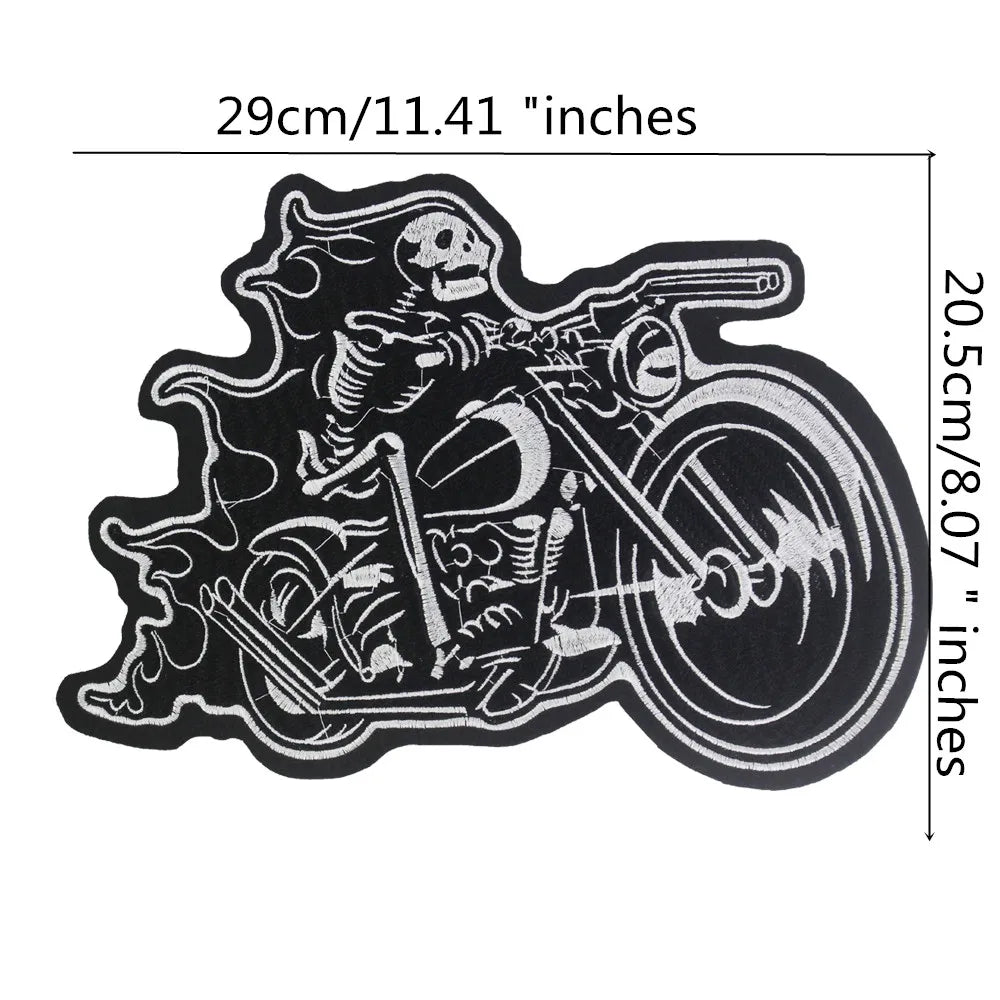 Independent Biker Rider Embroidery Patch Appliques Iron on Patches Badge Clothes Sewing