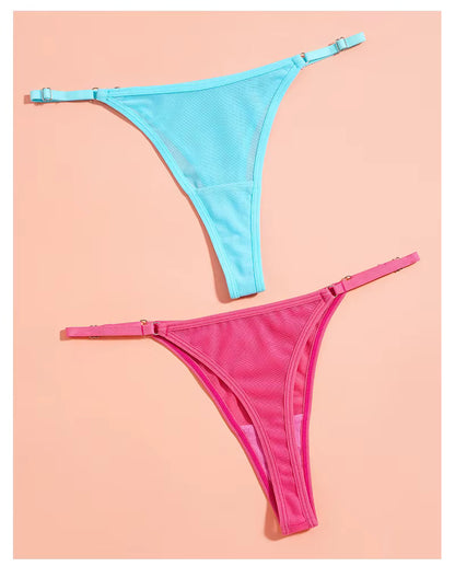Women G-String Lace Briefs Hollow Out Transparent Thong Thin Underwear Low Waist Panties