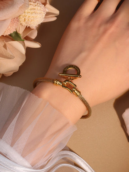 Stainless Steel 18K Gold Plated Bracelet Women's Fashion Jewelry Gift