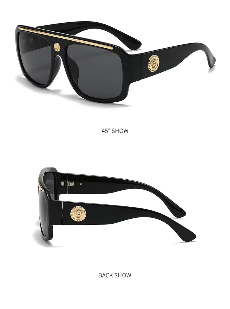 Women Designer Men Women Oversized Vintage Punk Shades Driving Glasses