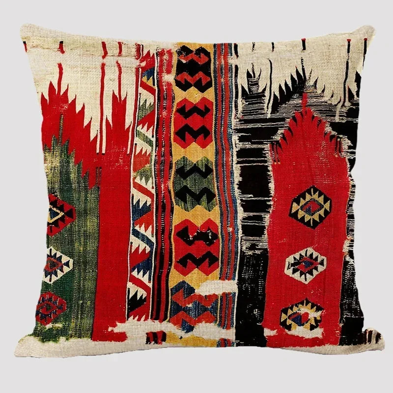 Luxury Plush Both Sides Print Bohemian Patterns Kilim Carpet Cushions Case Sofa Pillowcase Decor