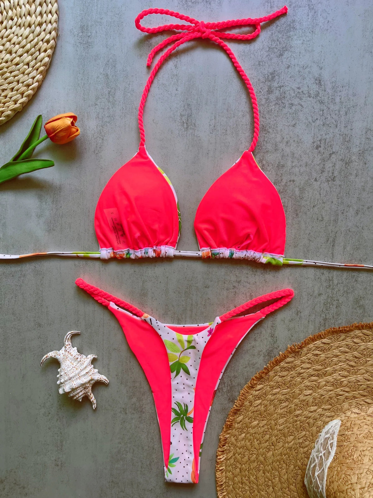 Sexy Floral Bikini Push Up Brazilian Bathing Beachwear 2 Piece Swimwear Suits