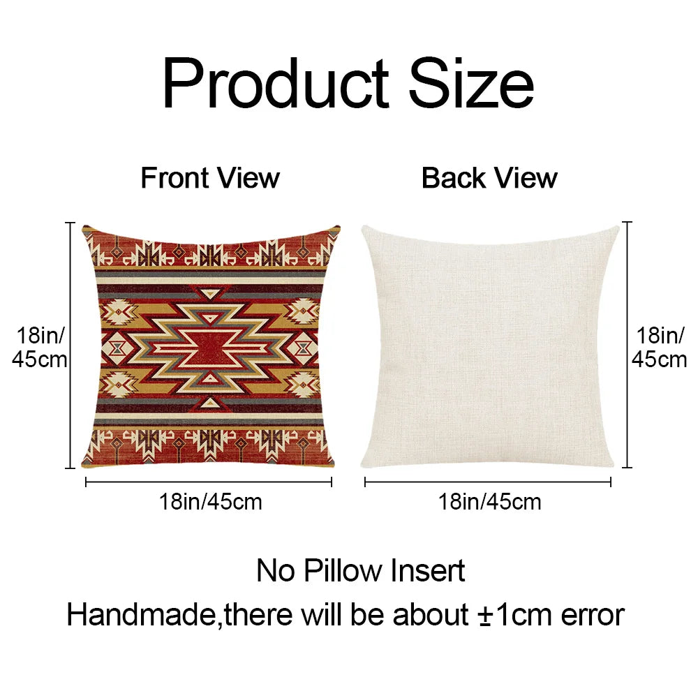 Aztec Western Abstract Pattern Ethnic Bohemia Geometric Pillowcase Cushion Cover Home Decor