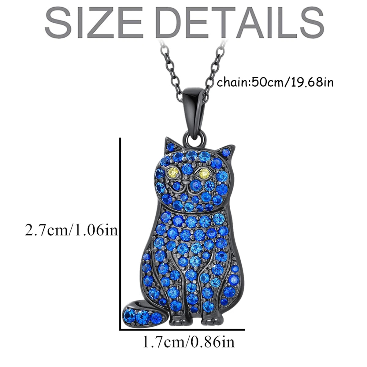 Women Fashion Pet Kitten Cat Lovers British Shorthair Cat Pendant Necklace Gifts